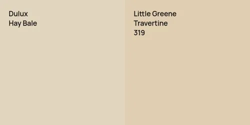 Dulux Hay Bale vs. Little Greene Silent White comparison