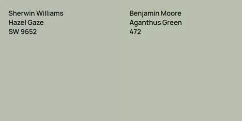 SW 9652 Hazel Gaze vs 472 Aganthus Green