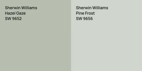 SW 9652 Hazel Gaze vs SW 9656 Pine Frost