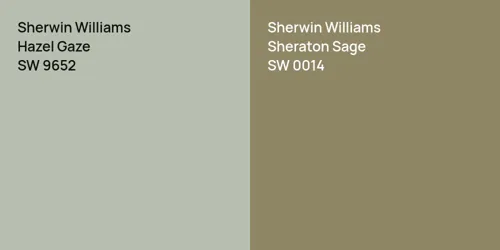 SW 9652 Hazel Gaze vs SW 0014 Sheraton Sage