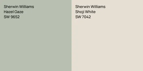 SW 9652 Hazel Gaze vs SW 7042 Shoji White