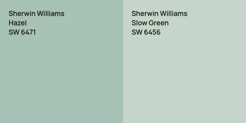 SW 6471 Hazel vs SW 6456 Slow Green