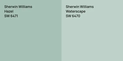 SW 6471 Hazel vs SW 6470 Waterscape