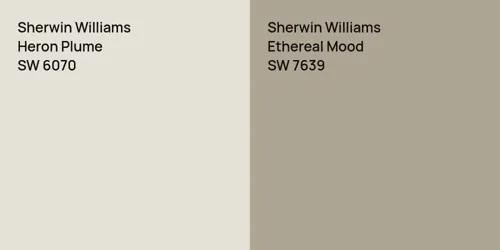 SW 6070 Heron Plume vs SW 7639 Ethereal Mood