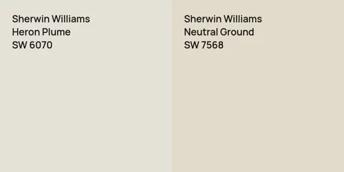 SW 6070 Heron Plume vs SW 7568 Neutral Ground