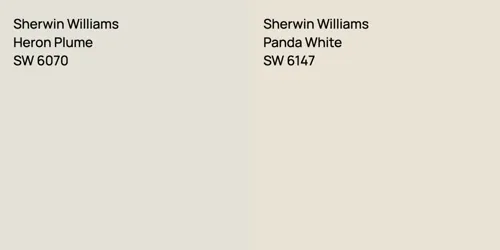 SW 6070 Heron Plume vs SW 6147 Panda White