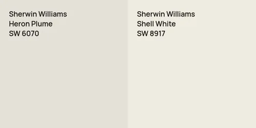 SW 6070 Heron Plume vs SW 8917 Shell White