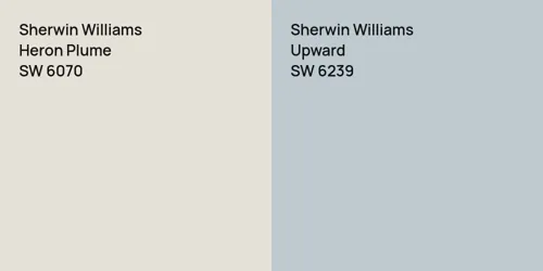 SW 6070 Heron Plume vs SW 6239 Upward