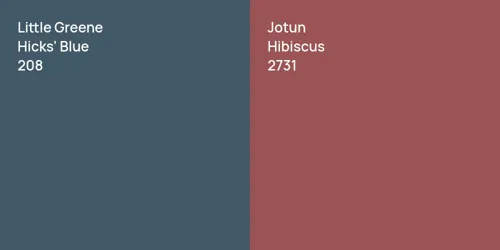 208 Hicks' Blue vs 2731 Hibiscus