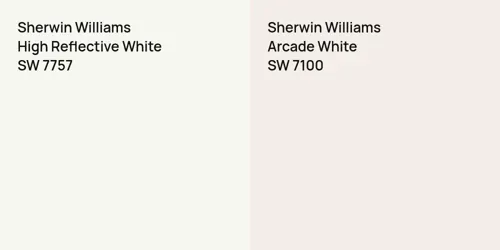 SW 7757 High Reflective White vs SW 7100 Arcade White