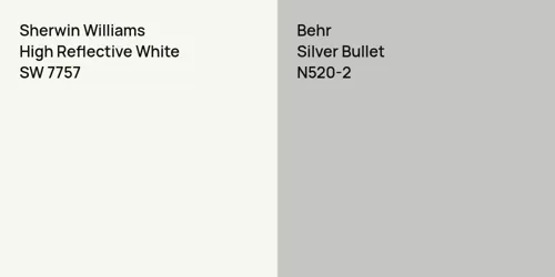 SW 7757 High Reflective White vs N520-2 Silver Bullet