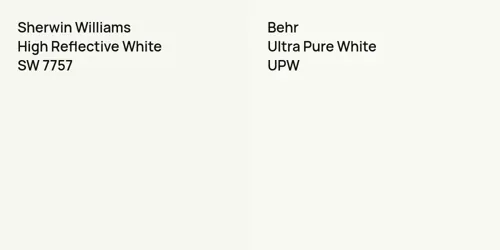 SW 7757 High Reflective White vs UPW Ultra Pure White