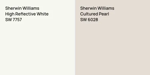 SW 7757 High Reflective White vs SW 6028 Cultured Pearl