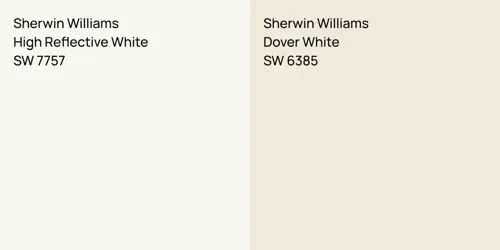 SW 7757 High Reflective White vs SW 6385 Dover White