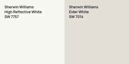 SW 7757 High Reflective White vs SW 7014 Eider White