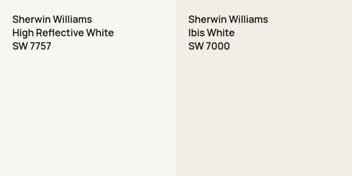 SW 7757 High Reflective White vs SW 7000 Ibis White