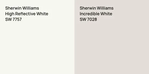 SW 7757 High Reflective White vs SW 7028 Incredible White