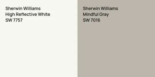 SW 7757 High Reflective White vs SW 7016 Mindful Gray