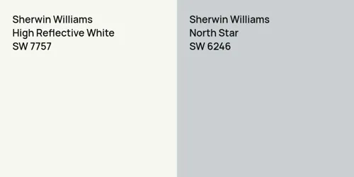 SW 7757 High Reflective White vs SW 6246 North Star