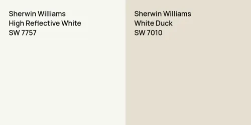 SW 7757 High Reflective White vs SW 7010 White Duck