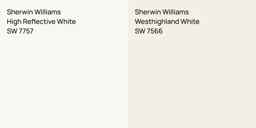 SW 7757 High Reflective White vs SW 7566 Westhighland White