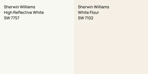 SW 7757 High Reflective White vs SW 7102 White Flour