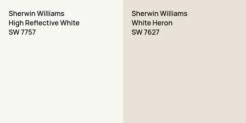 SW 7757 High Reflective White vs SW 7627 White Heron