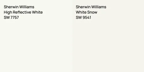 SW 7757 High Reflective White vs SW 9541 White Snow