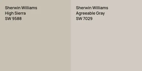 SW 9588 High Sierra vs SW 7029 Agreeable Gray