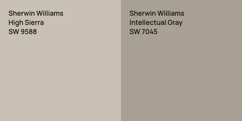 SW 9588 High Sierra vs SW 7045 Intellectual Gray