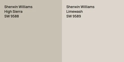 SW 9588 High Sierra vs SW 9589 Limewash