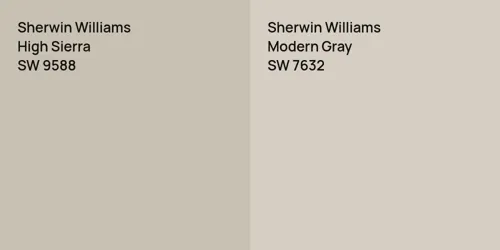 SW 9588 High Sierra vs SW 7632 Modern Gray