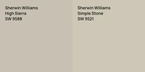 SW 9588 High Sierra vs SW 9521 Simple Stone