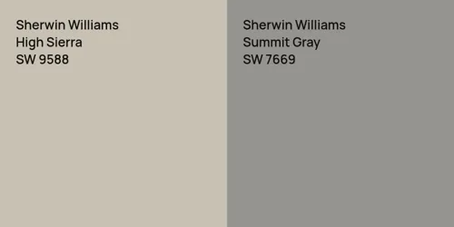 SW 9588 High Sierra vs SW 7669 Summit Gray