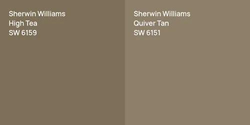 SW 6159 High Tea vs SW 6151 Quiver Tan