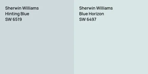 SW 6519 Hinting Blue vs SW 6497 Blue Horizon