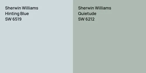 SW 6519 Hinting Blue vs SW 6212 Quietude