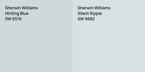 SW 6519 Hinting Blue vs SW 9682 Silent Ripple