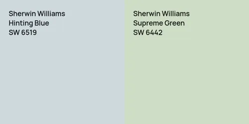 SW 6519 Hinting Blue vs SW 6442 Supreme Green