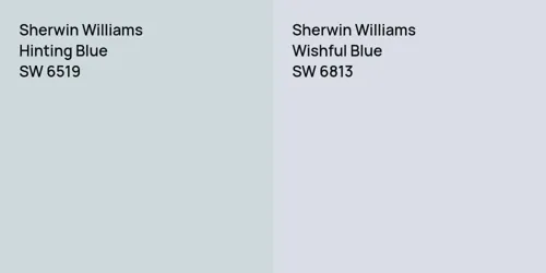 SW 6519 Hinting Blue vs SW 6813 Wishful Blue