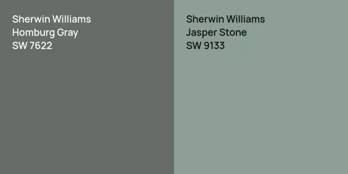 SW 7622 Homburg Gray vs SW 9133 Jasper Stone