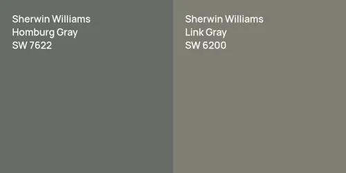 SW 7622 Homburg Gray vs SW 6200 Link Gray