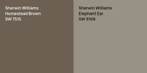 SW 7515 Homestead Brown vs SW 9168 Elephant Ear