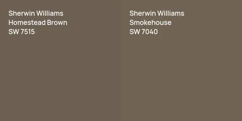 SW 7515 Homestead Brown vs SW 7040 Smokehouse