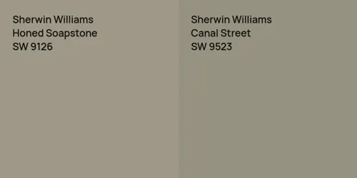 SW 9126 Honed Soapstone vs SW 9523 Canal Street