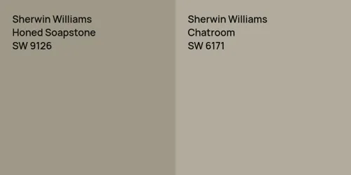 SW 9126 Honed Soapstone vs SW 6171 Chatroom