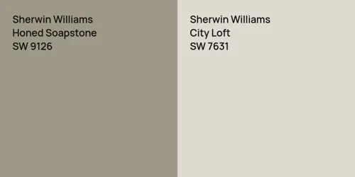 SW 9126 Honed Soapstone vs SW 7631 City Loft