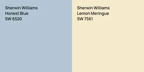 SW 6520 Honest Blue vs SW 7561 Lemon Meringue