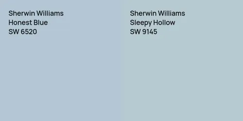 SW 6520 Honest Blue vs SW 9145 Sleepy Hollow