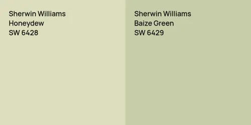 SW 6428 Honeydew vs SW 6429 Baize Green